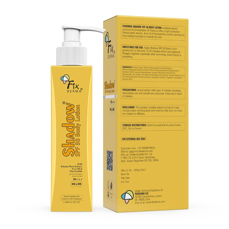 Shadow Sunscreen Body Lotion SPF 50 PA+++ UVA & UVB Protection