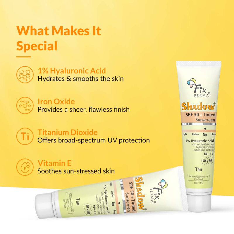 Shadow Tinted Sunscreen Deep SPF 50 PA+++ Sunscreen