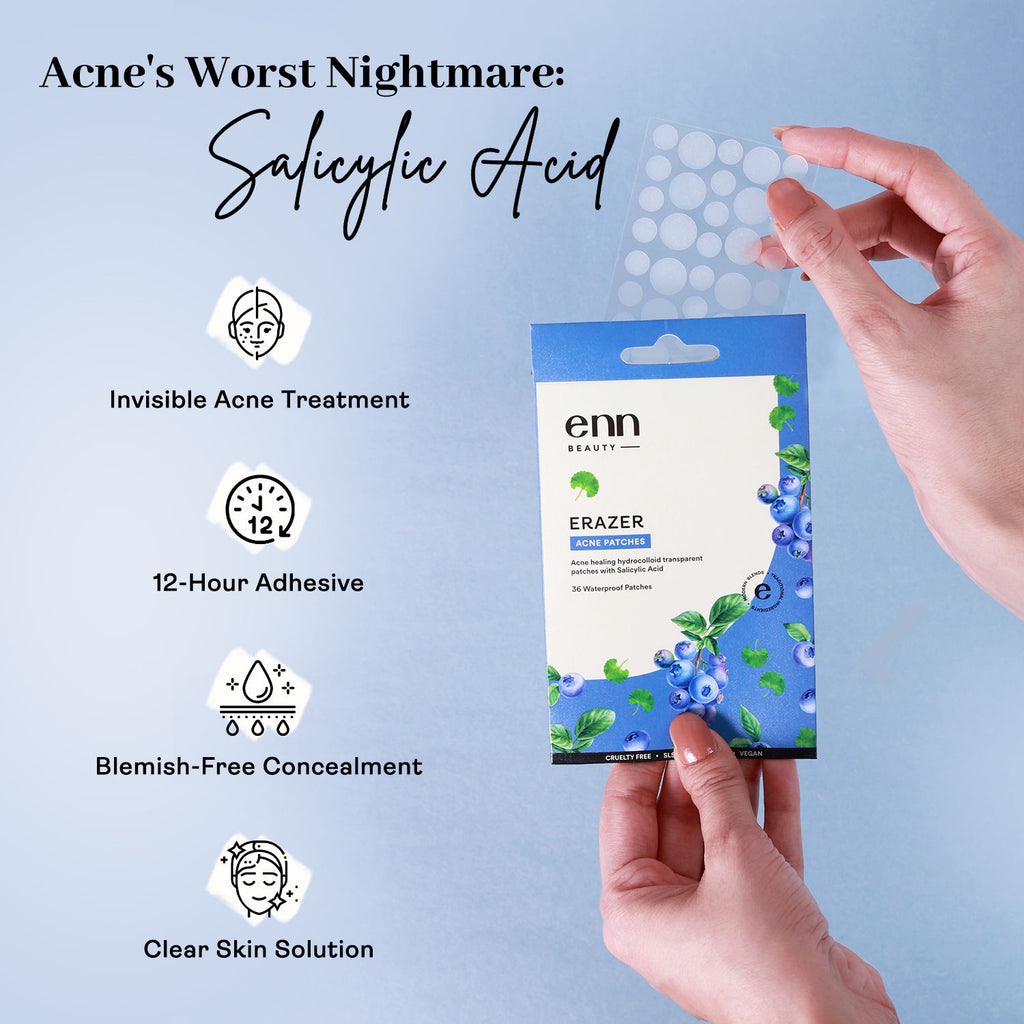 Erazer Acne Patches Acne Clearing, 0.5% Salicylic Acid, Waterproof & Transparent (72 Patches)