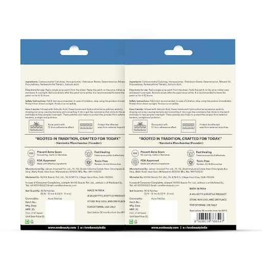 Erazer Acne Patches Acne Clearing, 0.5% Salicylic Acid, Waterproof & Transparent (72 Patches)