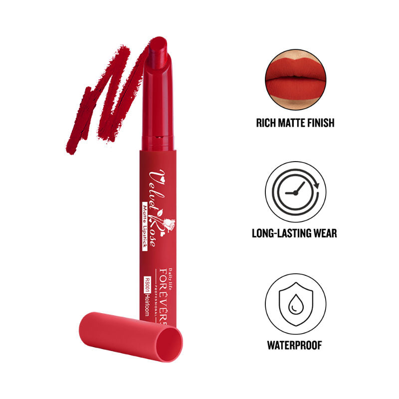 Velvet Rose Matte Lipstick - RS001 Heirloom