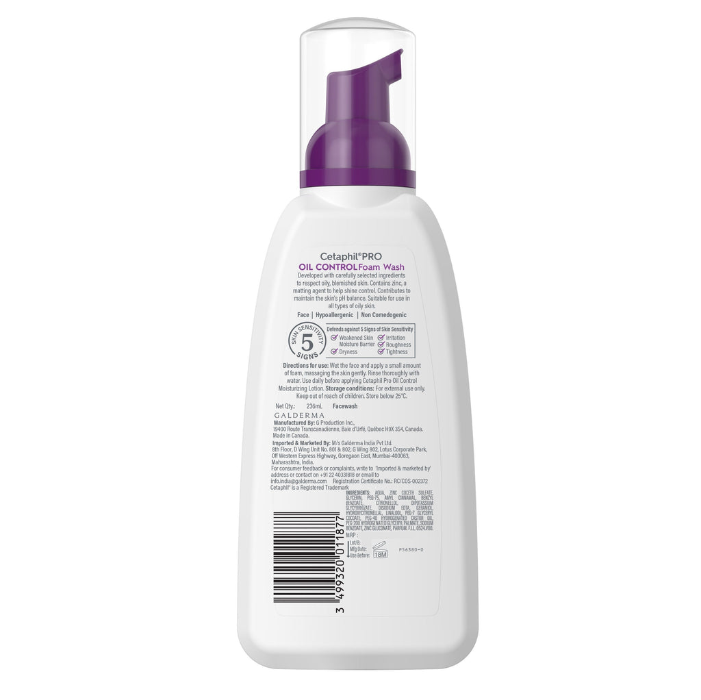 Pro Oil Control Foam Face Wash For Oily Sensitive Skin