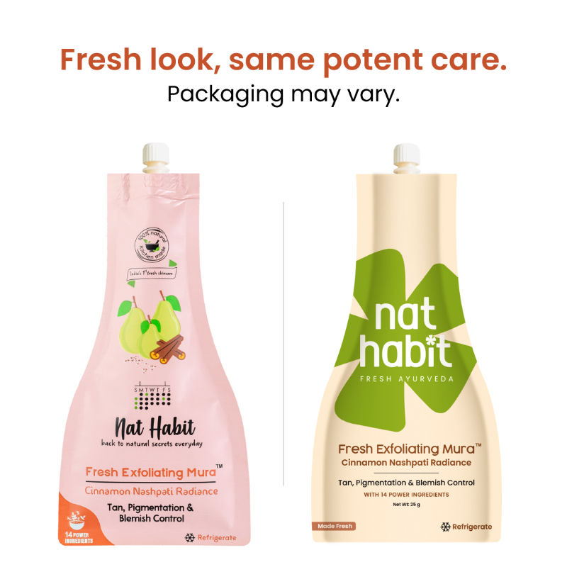 Cinnamon Nashpati Radiance Exfoliating Face Mura, Face Scrub for Tan, Pigmentation,Blemish