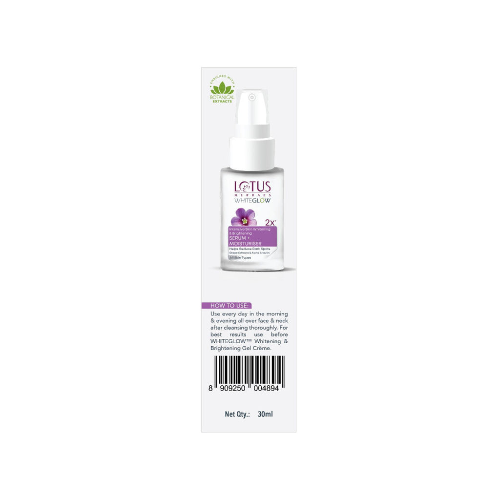 WhiteGlow Intensive Skin Whitening & Brightening Serum + Moisturiser,Reduce Dark Spots