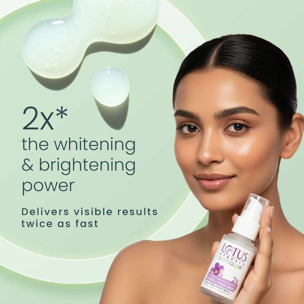 WhiteGlow Intensive Skin Whitening & Brightening Serum + Moisturiser,Reduce Dark Spots