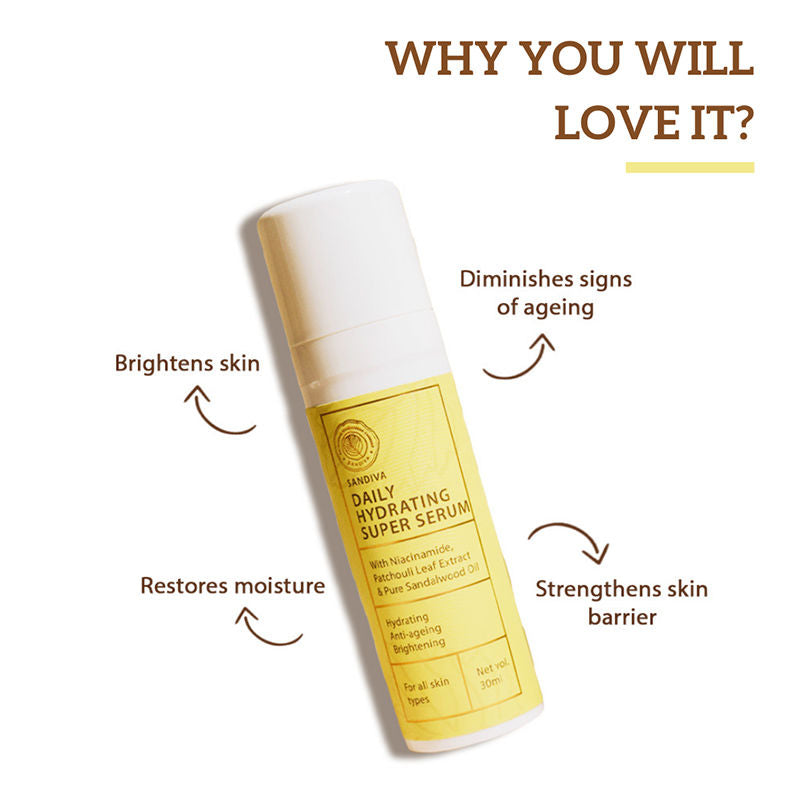 Daily Hydrating Super Serum with Niacinamide & Patchouli - Anti-ageing & Hydrating