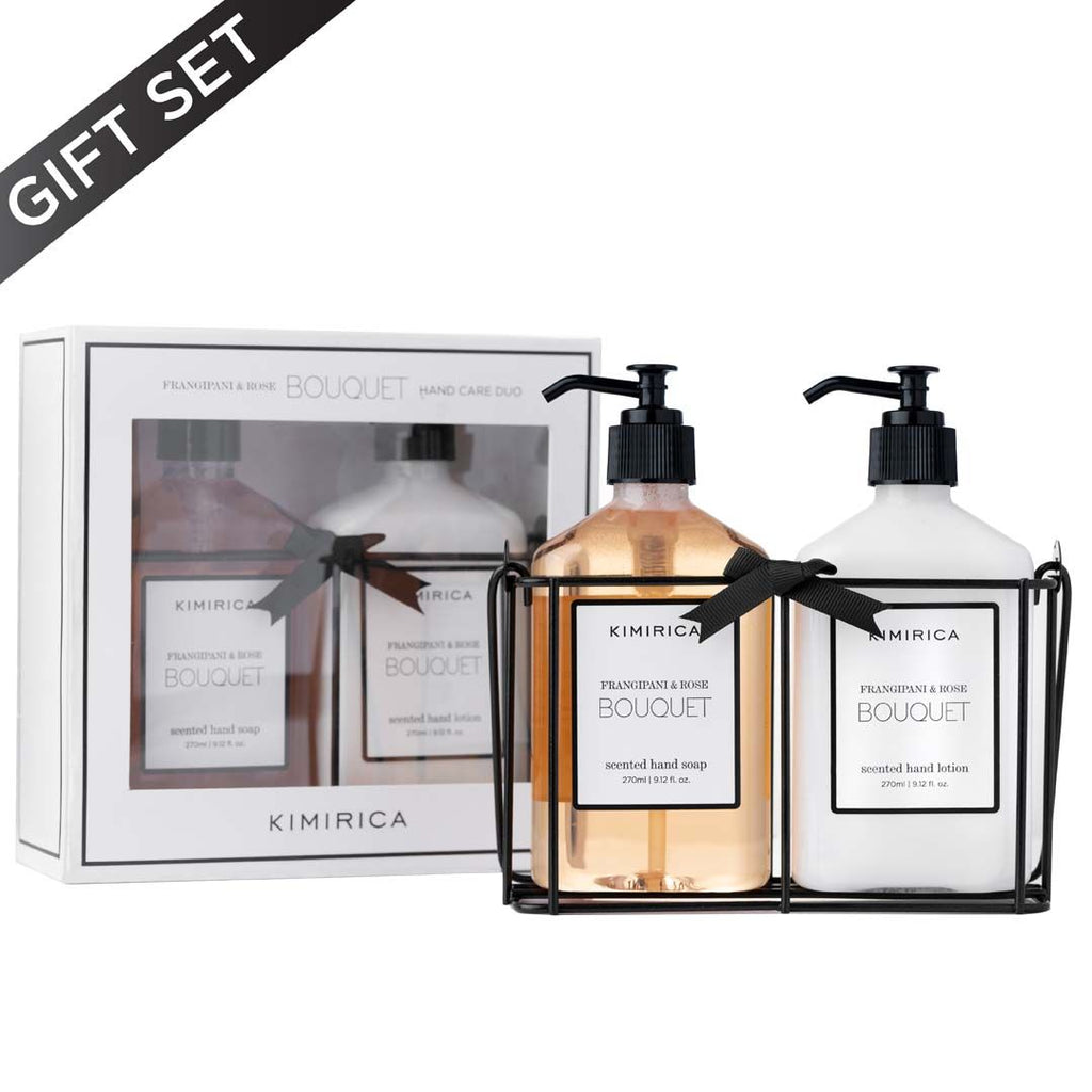 Bouquet Hand Care Duo Caddy Set - Premium Hand Wash & Lotion in a Chic Decorative Caddy