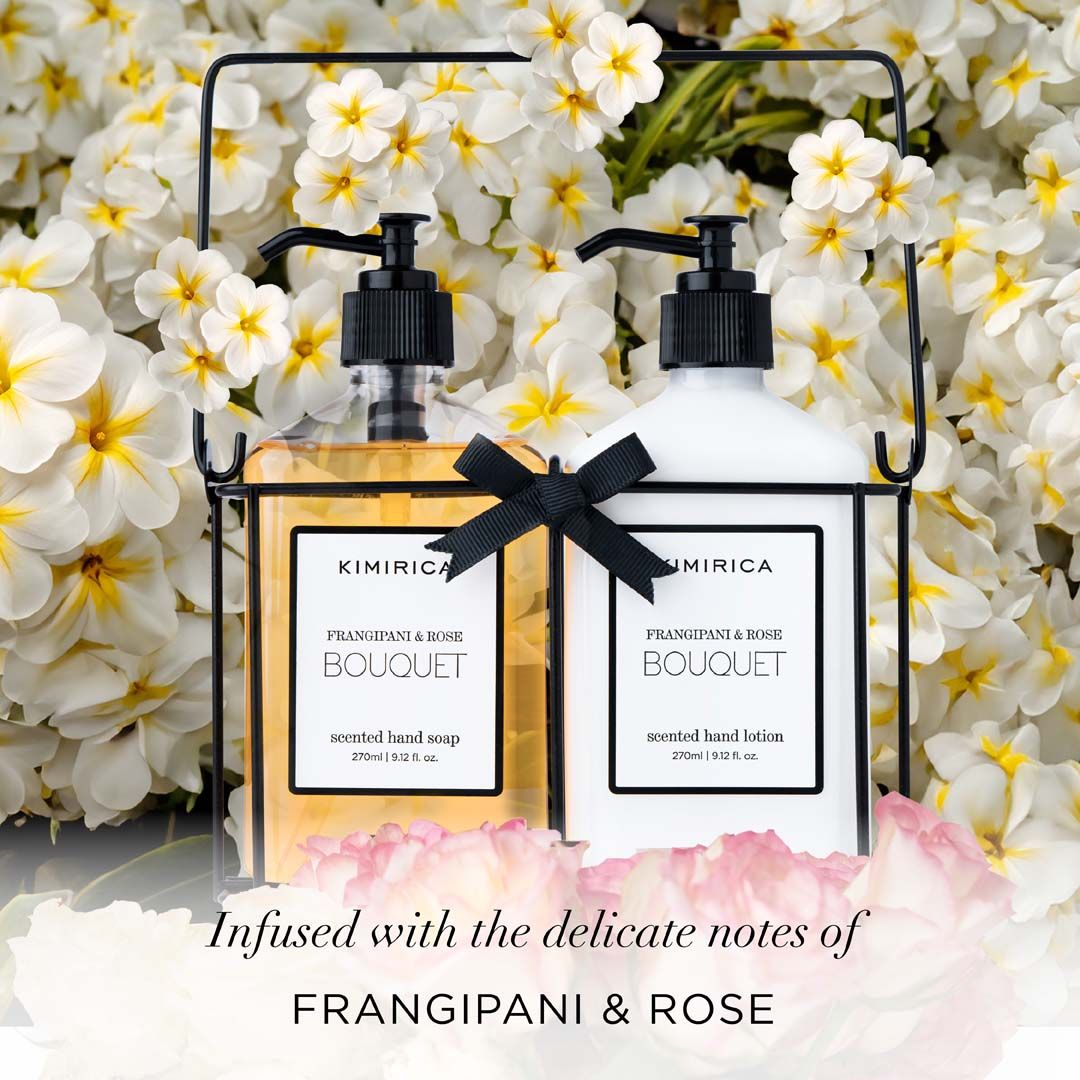 Bouquet Hand Care Duo Caddy Set - Premium Hand Wash & Lotion in a Chic Decorative Caddy
