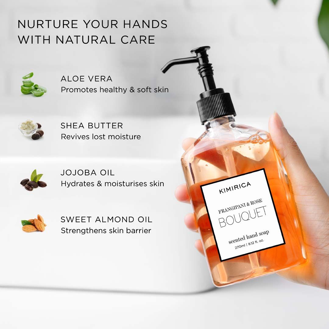 Bouquet Hand Care Duo Caddy Set - Premium Hand Wash & Lotion in a Chic Decorative Caddy