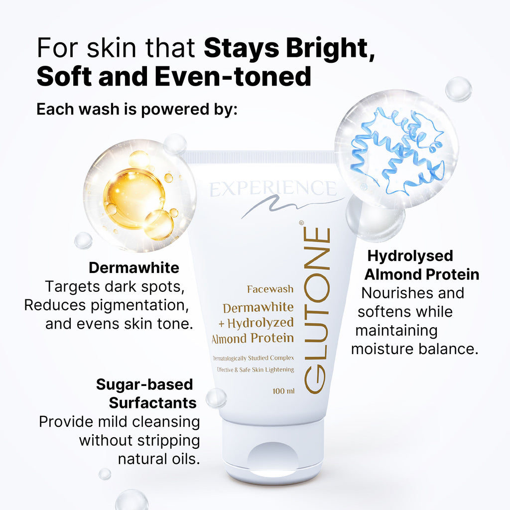 Face Wash With Dermawhite And Hydrolysed Almonds For Brighter & Radiant Skin
