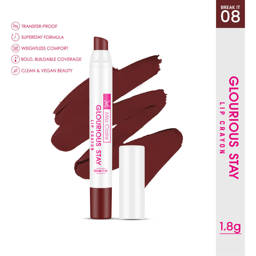 Miss Claire Glourious Stay Lip Crayon - 08 Break It
