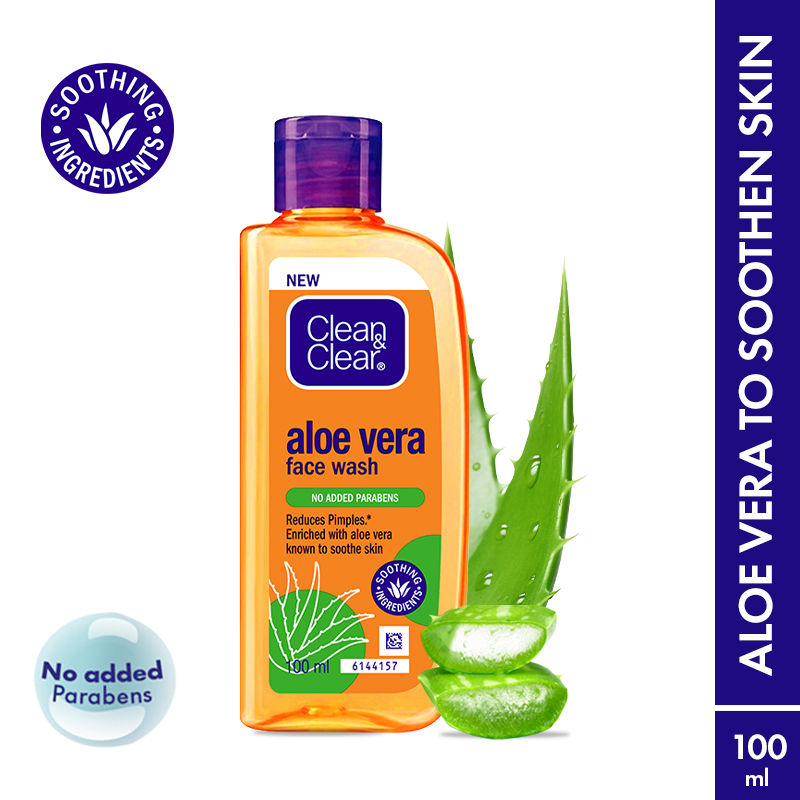 Aloe Vera Face Wash - Gentle Hydrating Cleanser for Oily Skin & Reduces Acne In 7 Days - 100ml