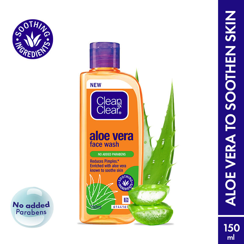 Aloe Vera Face Wash - Gentle Hydrating Cleanser for Oily Skin & Reduces Acne In 7 Days - 150ml