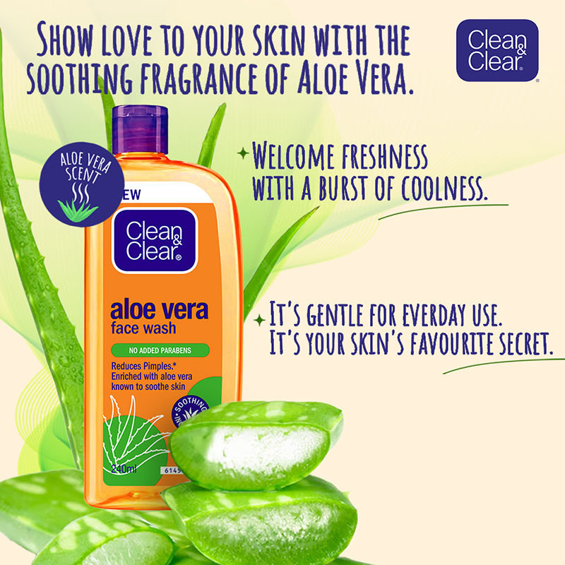 Aloe Vera Face Wash - Gentle Hydrating Cleanser for Oily Skin & Reduces Acne In 7 Days