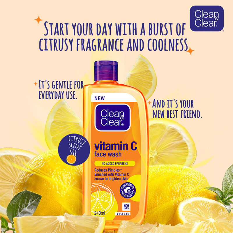 Vitamin C Face Wash - Gentle Brightening & Hydrating Cleanser Reduces Acne In 7 Days