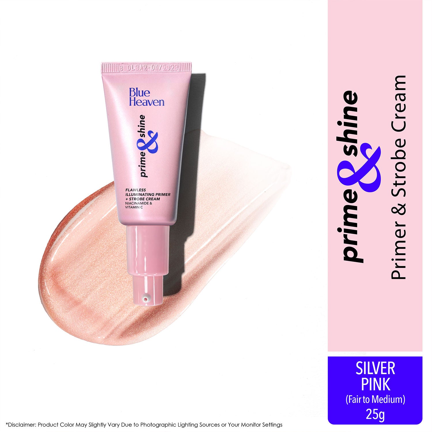 Prime & Shine Flawless Iluminating Primer & Strobe Cream - Silver Pink