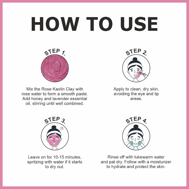 Rose Kaolin Clay For Gentle Cleansing