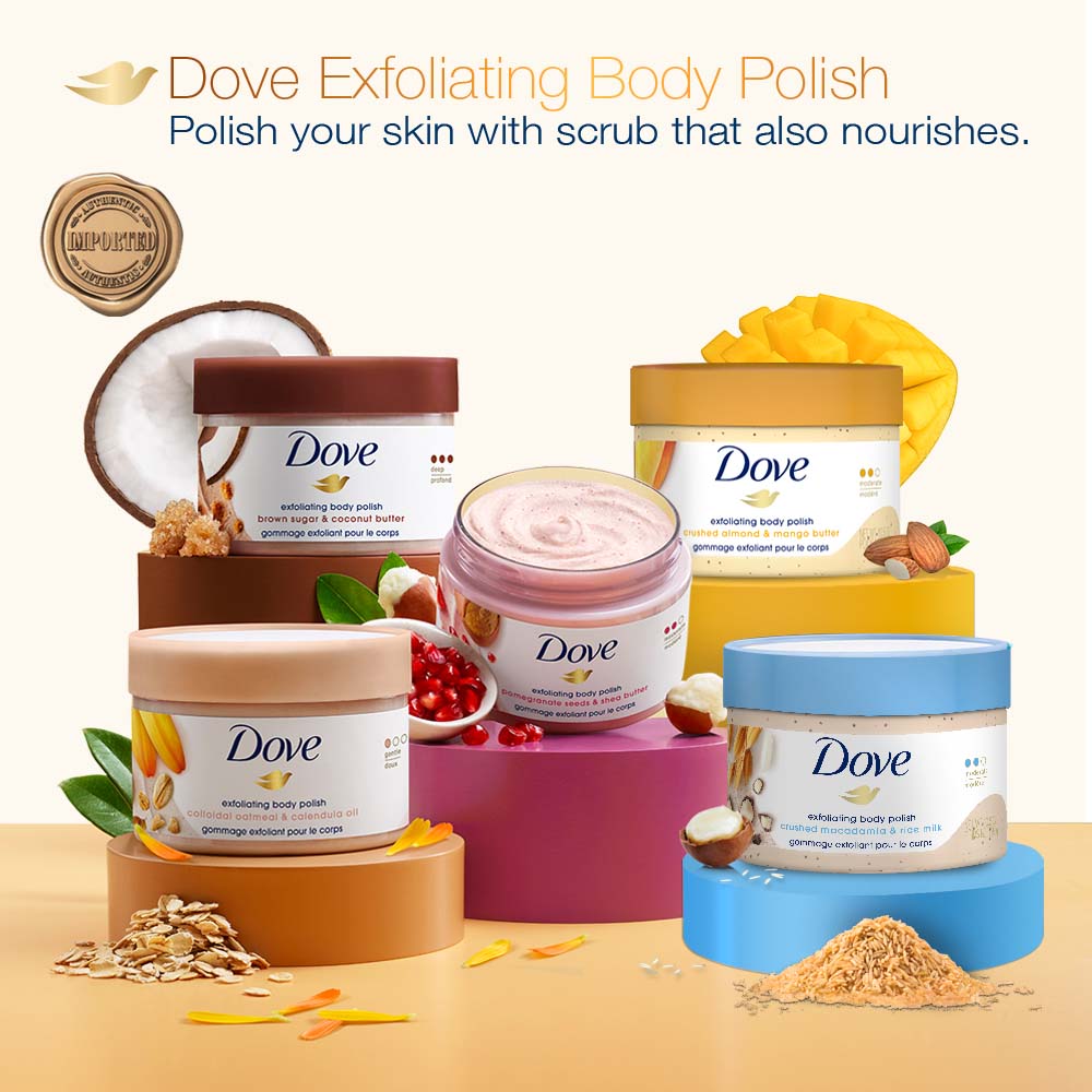 Exfoliating Body Polish Scrub - Crushed Almond And Mango Butter