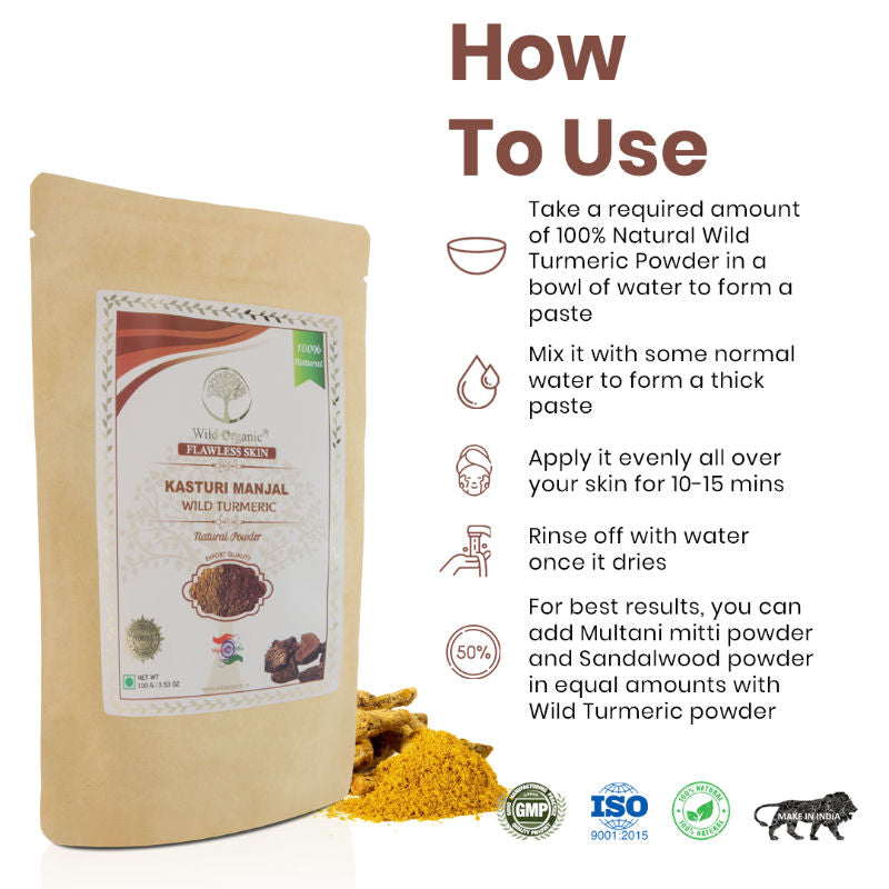 Kasturi Manjal Wild Turmeric Powder For Face & Body