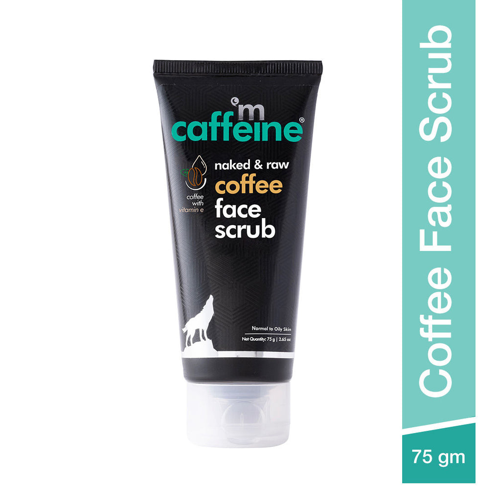 Naked Raw Coffee Face Scrub With Walnut & Vitamin E For Fresh & Glowing Skin