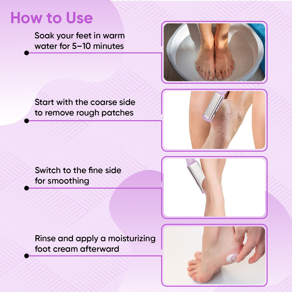 Pedicure Foot File–Dual-Sided Foot Scrubber for Remove Dead Skin, Callus (PD-03)
