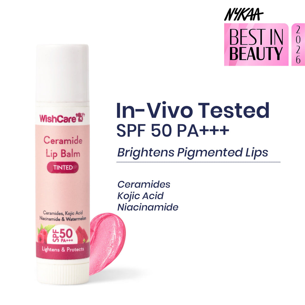 Tinted Ceramide Lip Balm for Dark Pigmented Lips with SPF50 PA+++ Heals Dry & Chapped Lips