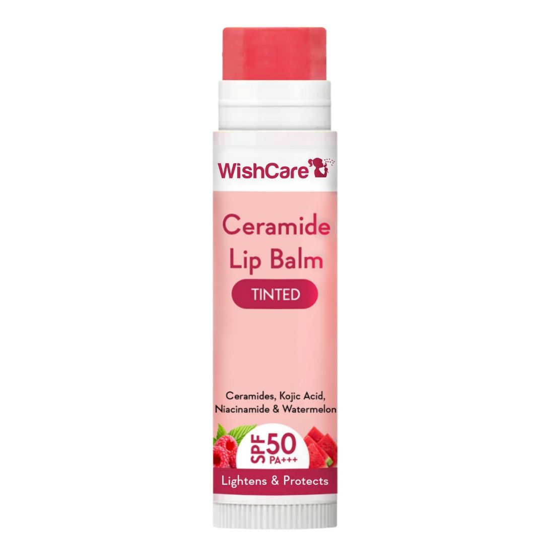 Tinted Ceramide Lip Balm for Dark Pigmented Lips with SPF50 PA+++ Heals Dry & Chapped Lips