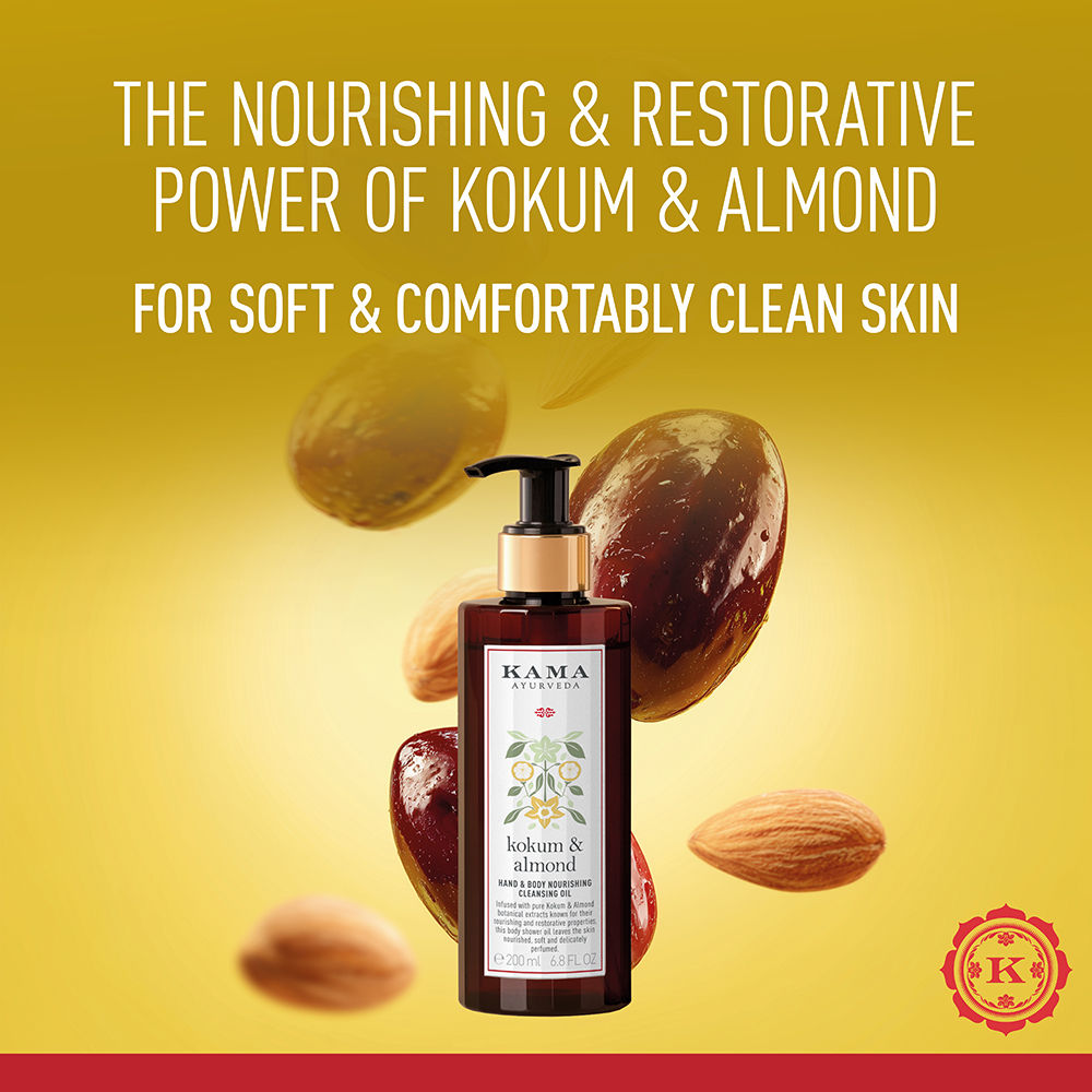 Kokum Almond Nourishing Hand & Body Cleansing Oil with Paraben Free