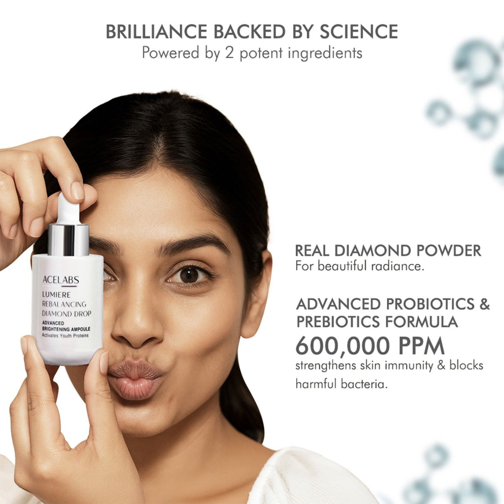 Diamond Drop Face Serum With Niacinamide Diamond Powder & HA For Brightening & Anti-Aging