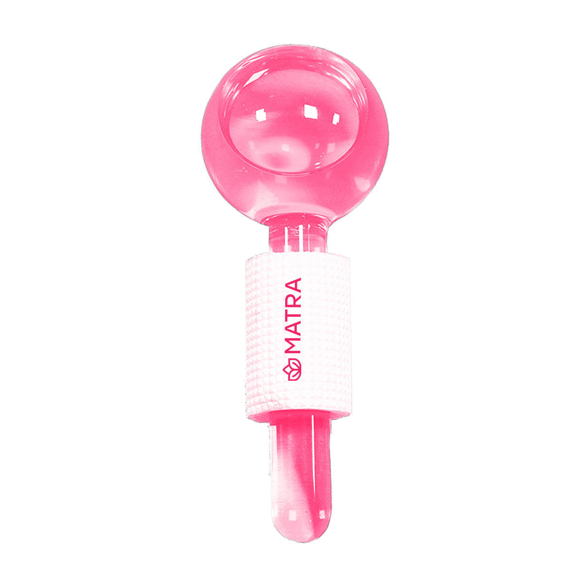 Professional Facial Ice Globes Cooling Crystal Roller Massager (Pink)