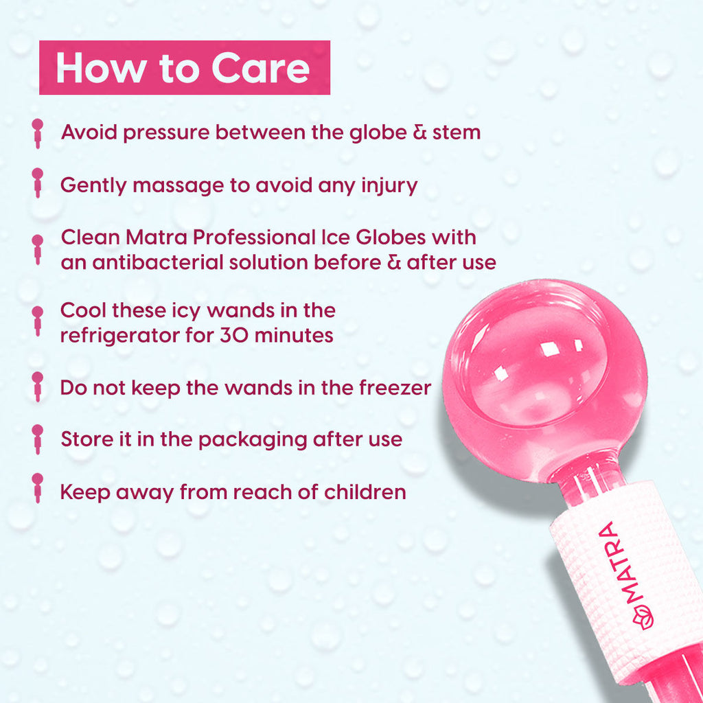 Professional Facial Ice Globes Cooling Crystal Roller Massager (Pink)