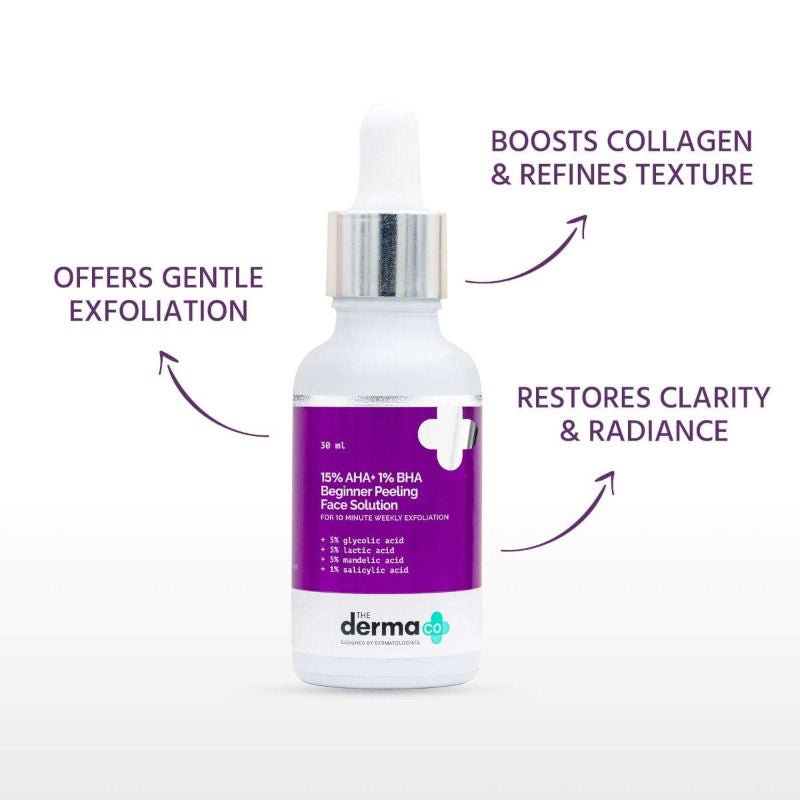 15% AHA + 1% BHA Peeling Solution for Beginners for Glowing Skin In 10 Minutes