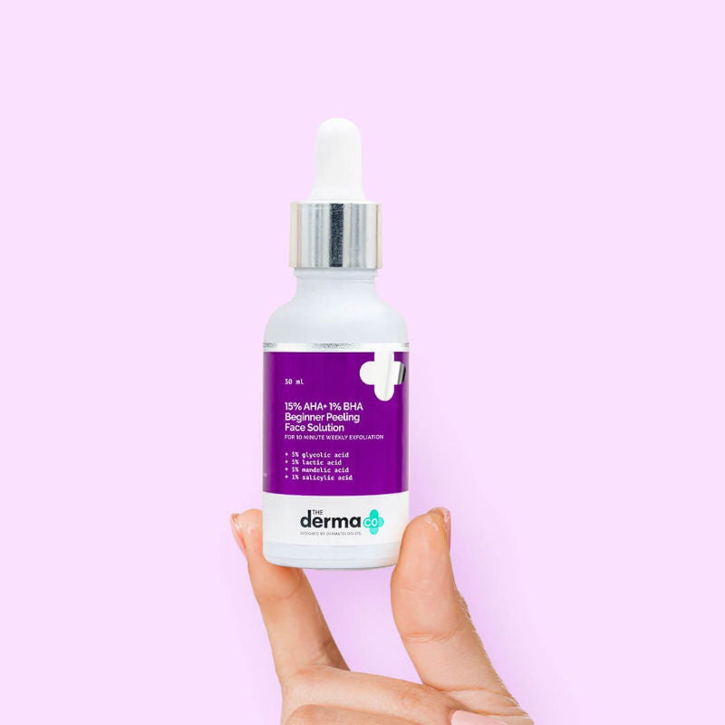 15% AHA + 1% BHA Peeling Solution for Beginners for Glowing Skin In 10 Minutes