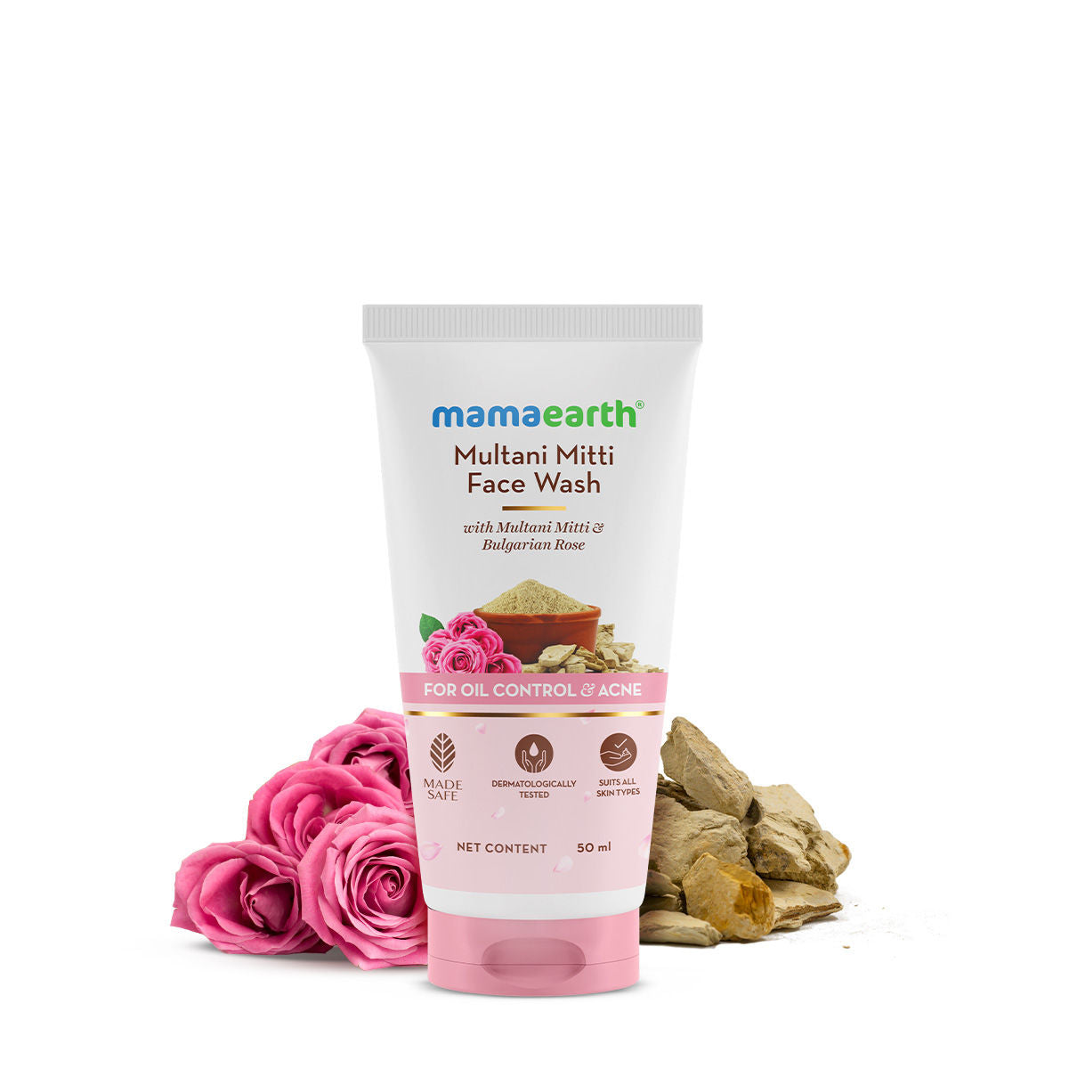 Multani Mitti Face Wash With Multani Mitti & Bulgarian Rose - 50ml