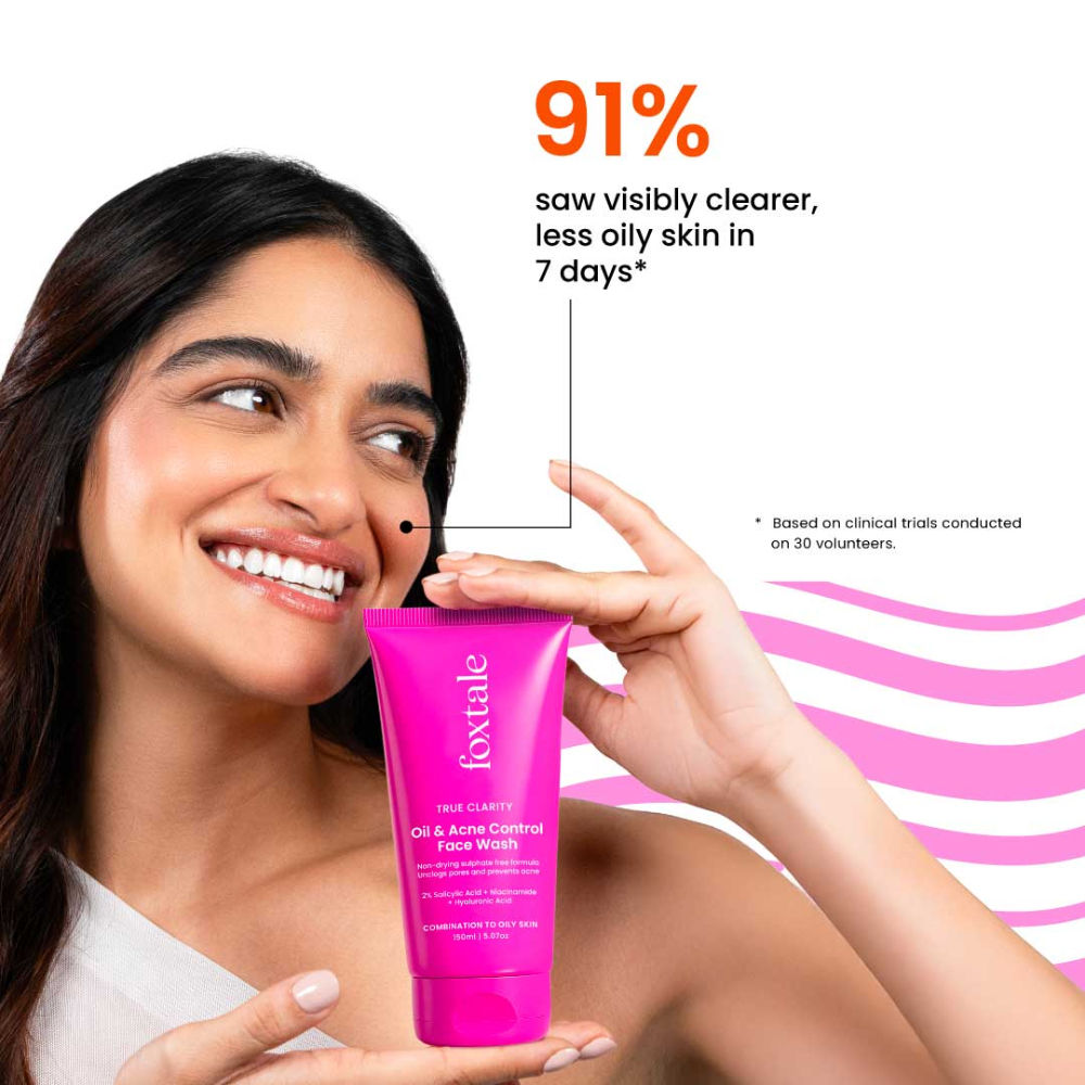 Oil & Acne Control Face Wash with 2% Salicylic Acid & Cica, For Clear, Oil Free & Calm Skin