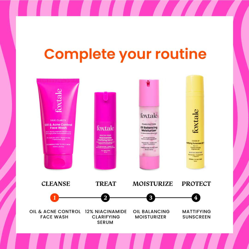 Oil & Acne Control Face Wash with 2% Salicylic Acid & Cica, For Clear, Oil Free & Calm Skin