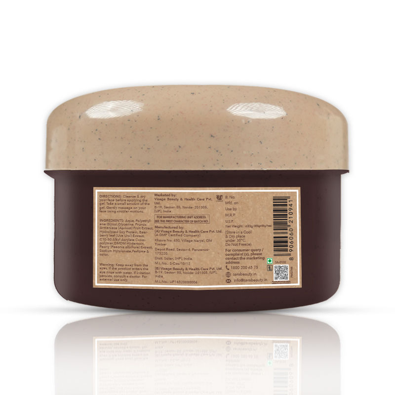 Soya bean & Apricot Massage Gel For Pore Cleansing, Brightening Skin & Radiant Glow