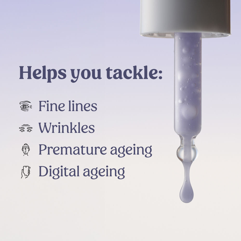 Better Ageing Overnight Serum with BluePea Flower Extract, Bakuchiol, Ceramides & Peptides