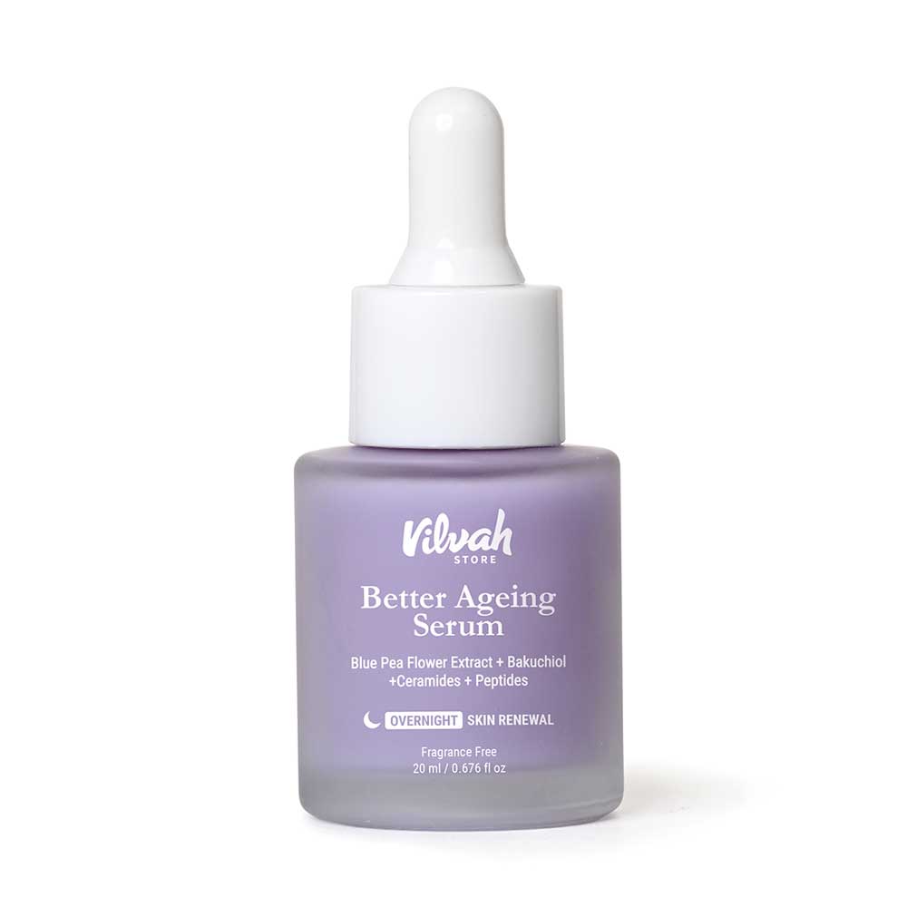 Better Ageing Overnight Serum with BluePea Flower Extract, Bakuchiol, Ceramides & Peptides