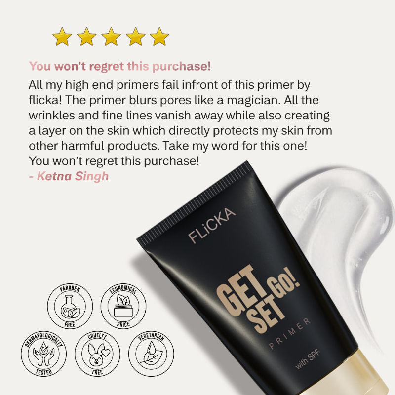 Get Set Go Pore Blurring Primer With Spf Waterproof & Oil Control Silicon Based