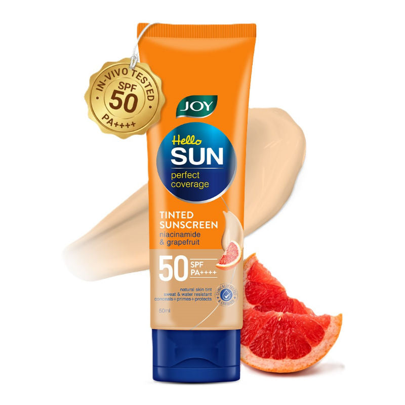 Tinted Sunscreen SPF 50 PA+++ for Oily Skin with Niacinamide, No White Cast, Even Tone