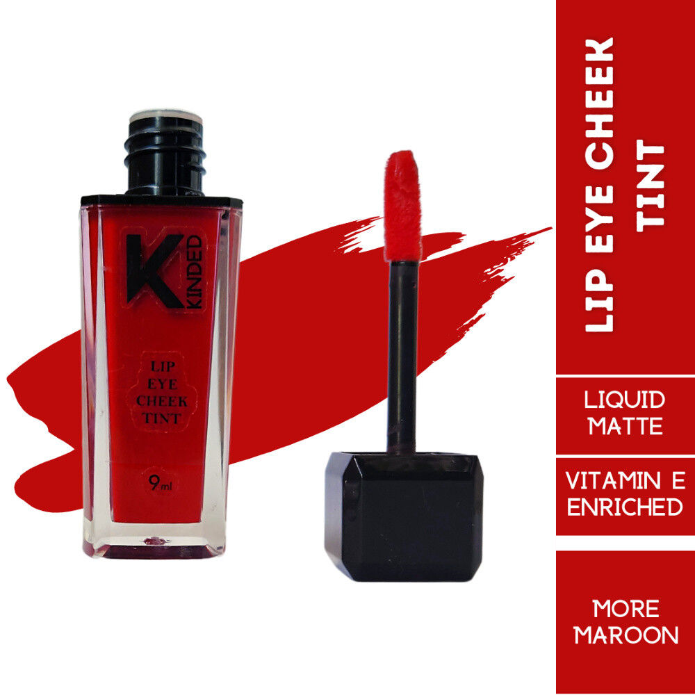 Lip, Eye & Cheek Tint with Vitamin-E Enriched - 09 More Maroon