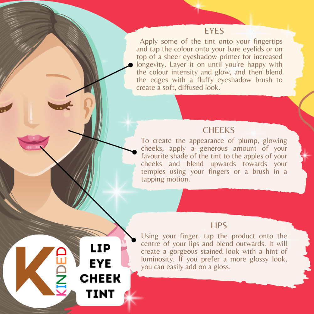 Lip, Eye & Cheek Tint with Vitamin-E Enriched