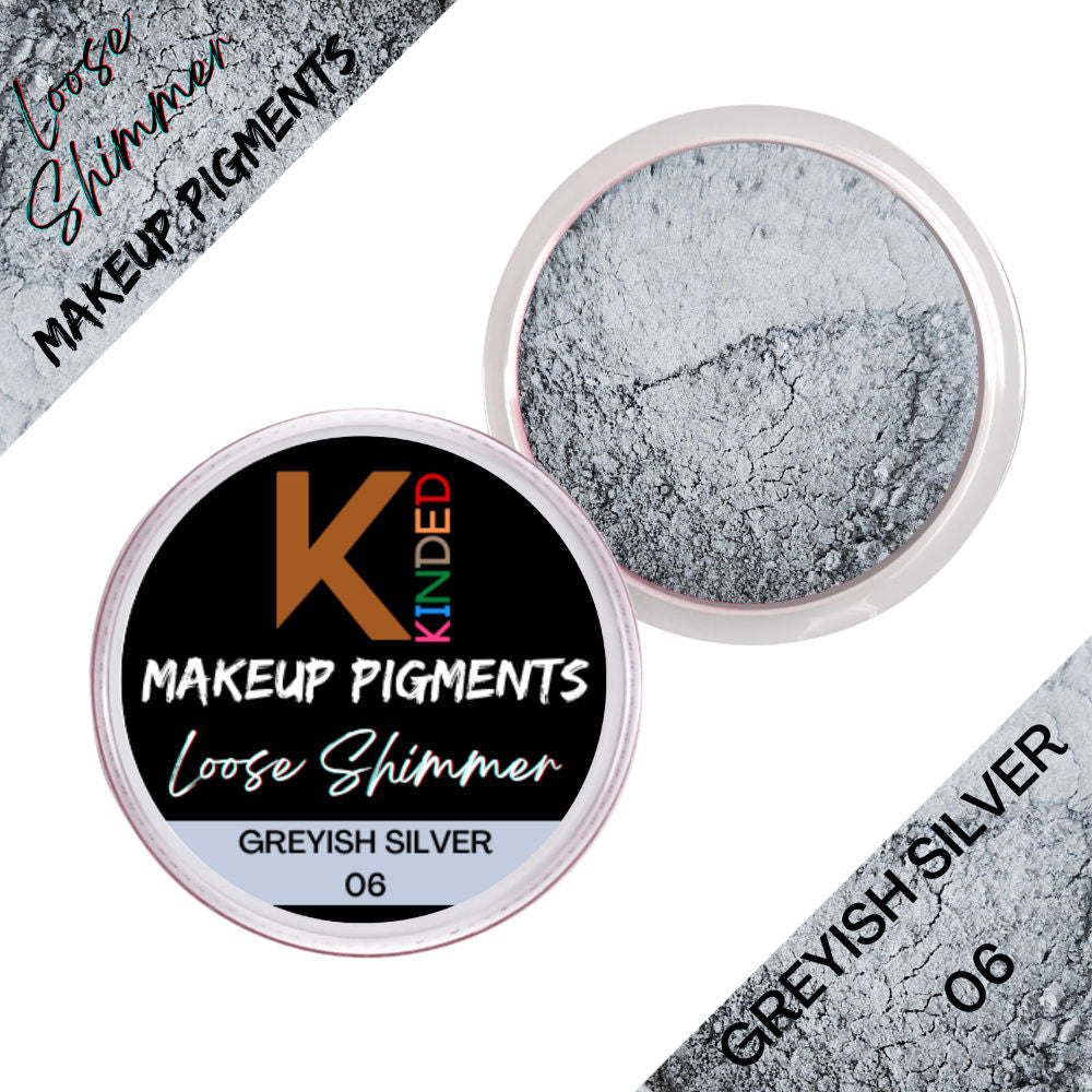 Loose Shimmer Makeup Foil Pigments Powder - Greyish Silver