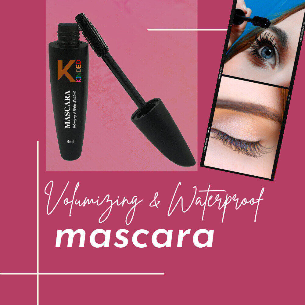 Volumizing & Waterproof Long Lasting Smudgeproof Mascara - Black