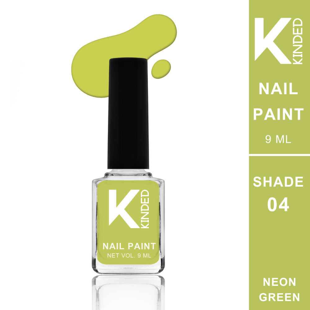 Long Stay Glossy Finish Nail Polish - 04 Neon Green