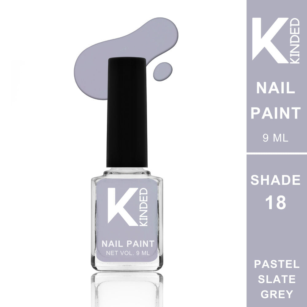 Long Stay Glossy Finish Nail Paint - 18 Pastel Slate Grey