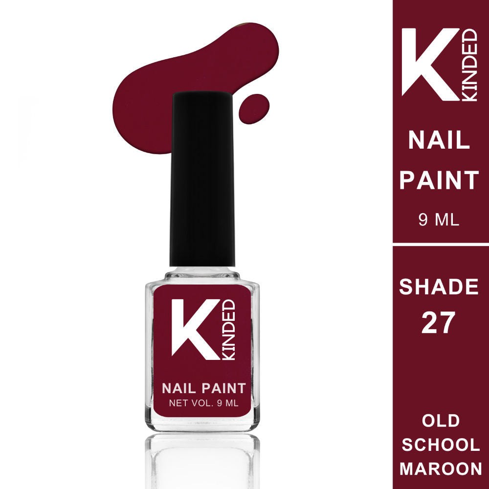 Long Stay Glossy Finish Nail Paint - 27 Old School Maroon