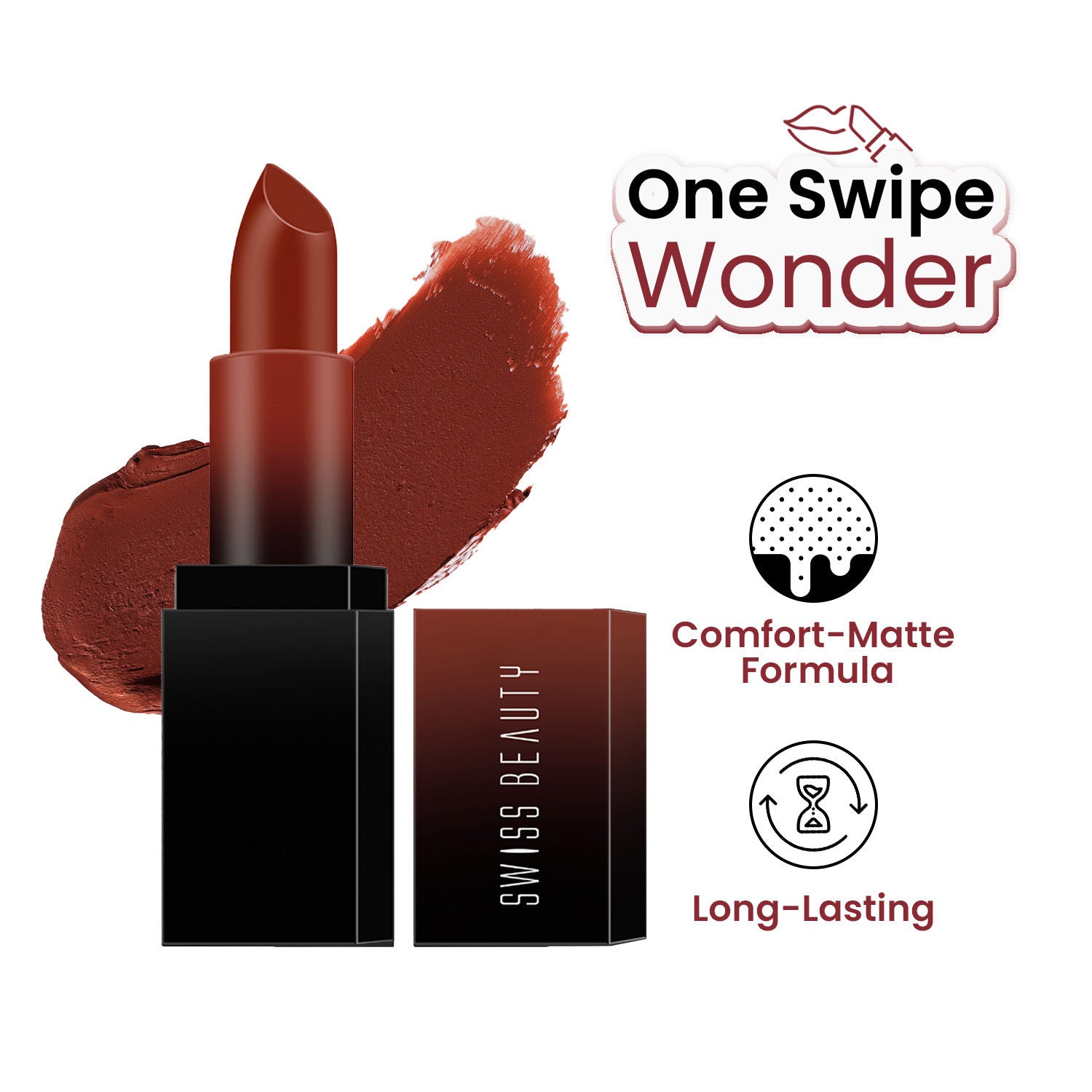 HD Matte Lipstick , High Coverage , Lightweight - 03 Athena