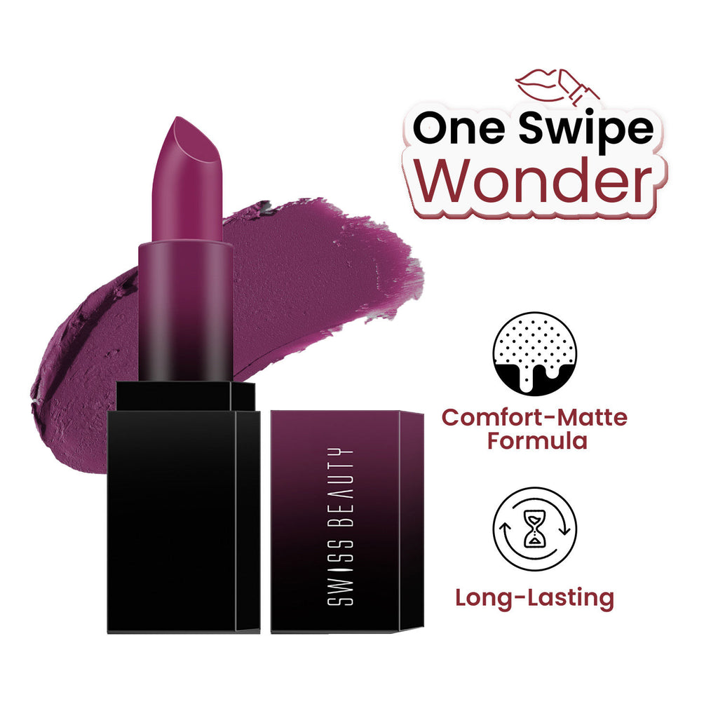 HD Matte Lipstick , High Coverage , Lightweight - 12 Attitude